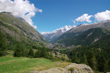 summer mountain landscape, Swiss Alps, Zermatt
