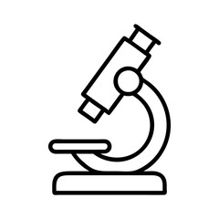 microscope icon, microscope line art - simple line art of microscope, perfect for microscope logos and icons