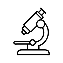 microscope icon, microscope line art - simple line art of microscope, perfect for microscope logos and icons