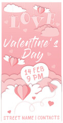 Vector invitation on Valentine's Day