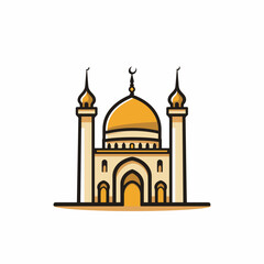 Arabian mosque icon. vector illustration isolated