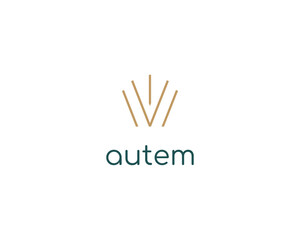 Abstract crown minimalistic logo. Creative boutique beauty salon jewelry logotype. Queen king symbol.  illustration.