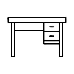 minimal desk icon, minimal desk line art - simple line art of minimal desk, perfect for minimal desk logos and icons