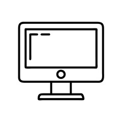 monitor icon, monitor line art - simple line art of monitor, perfect for monitor logos and icons