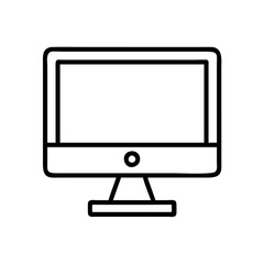 monitor icon, monitor line art - simple line art of monitor, perfect for monitor logos and icons