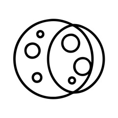 moon phases icon, moon phases line art - simple line art of moon phases, perfect for moon phases logos and icons
