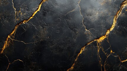 Elegant Black and Gold Marble Texture Background for Design Projects