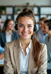 Operatore e operatrice call center