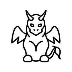 mythical creature icon, mythical creature line art - simple line art of mythical creature, perfect for mythical creature logos and icons
