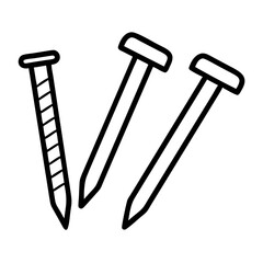 nails icon, nails line art - simple line art of nails, perfect for nails logos and icons
