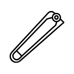 nail clippers icon, nail clippers line art - simple line art of nail clippers, perfect for nail clippers logos and icons