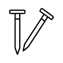 nails icon, nails line art - simple line art of nails, perfect for nails logos and icons