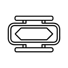 neon sign icon, neon sign line art - simple line art of neon sign, perfect for neon sign logos and icons