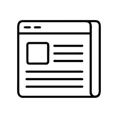 news feed icon, news feed line art - simple line art of news feed, perfect for news feed logos and icons
