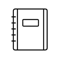 notebook icon, notebook line art - simple line art of notebook, perfect for notebook logos and icons