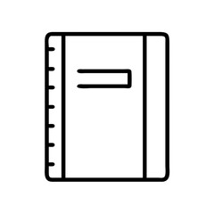 notebook icon, notebook line art - simple line art of notebook, perfect for notebook logos and icons