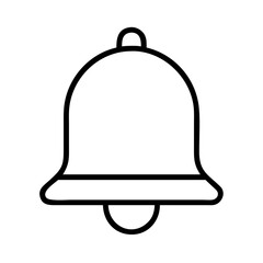 notification bell icon, notification bell line art - simple line art of notification bell, perfect for notification bell logos and icons