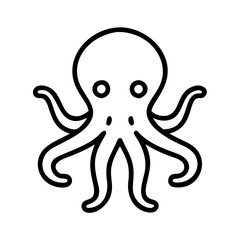 octopus icon, octopus line art - simple line art of octopus, perfect for octopus logos and icons