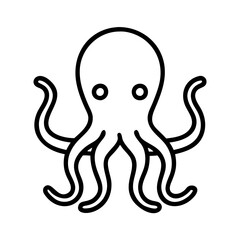 octopus icon, octopus line art - simple line art of octopus, perfect for octopus logos and icons