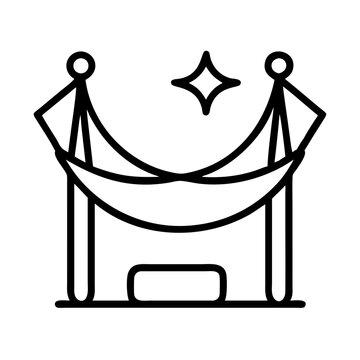 recommend clip art: outdoor hammock icon, outdoor hammock line art - simple line art of outdoor hammock, perfect for outdoor hammock logos and icons