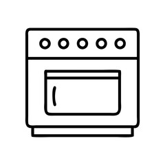 oven icon, oven line art - simple line art of oven, perfect for oven logos and icons