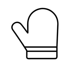 oven mitt icon, oven mitt line art - simple line art of oven mitt, perfect for oven mitt logos and icons