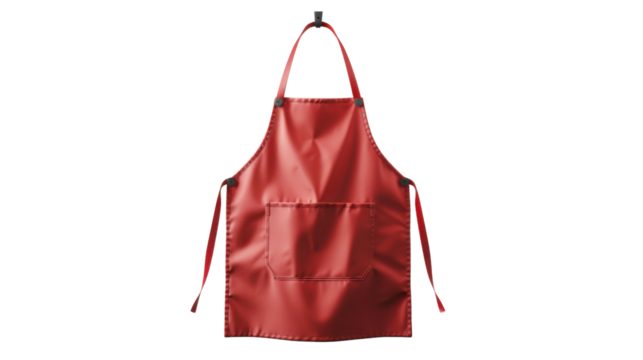 Apron red on transparent background