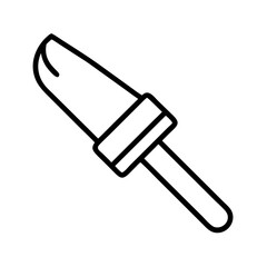 paint brush icon, paint brush line art - simple line art of paint brush, perfect for paint brush logos and icons