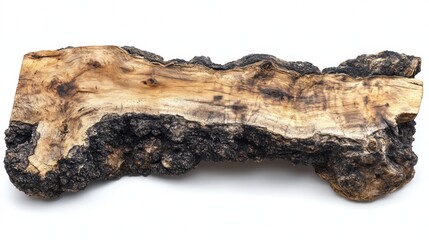 Rustic Wood Slab with Unique Grain Patterns and Textures