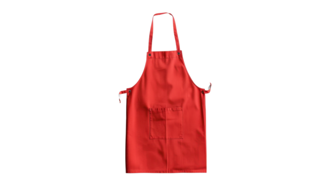 Apron red on transparent background