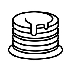 pancakes icon, pancakes line art - simple line art of pancakes, perfect for pancakes logos and icons