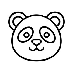 panda icon, panda line art - simple line art of panda, perfect for panda logos and icons