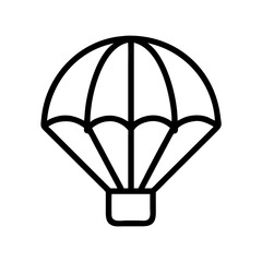 parachute icon, parachute line art - simple line art of parachute, perfect for parachute logos and icons