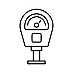 parking meter icon, parking meter line art - simple line art of parking meter, perfect for parking meter logos and icons