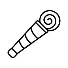 party horn icon, party horn line art - simple line art of party horn, perfect for party horn logos and icons