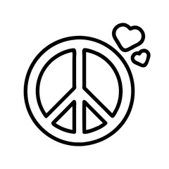 peace symbol icon, peace symbol line art - simple line art of peace symbol, perfect for peace symbol logos and icons