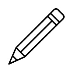pencil icon, pencil line art - simple line art of pencil, perfect for pencil logos and icons