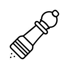 pepper grinder icon, pepper grinder line art - simple line art of pepper grinder, perfect for pepper grinder logos and icons
