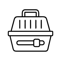 pet carrier icon, pet carrier line art - simple line art of pet carrier, perfect for pet carrier logos and icons