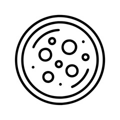 petri dish icon, petri dish line art - simple line art of petri dish, perfect for petri dish logos and icons