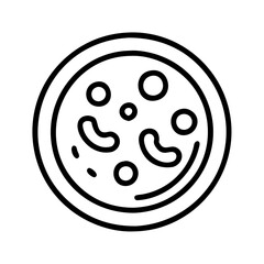 petri dish icon, petri dish line art - simple line art of petri dish, perfect for petri dish logos and icons