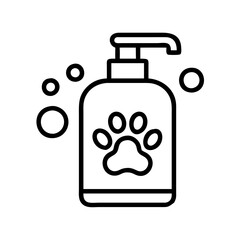 pet shampoo icon, pet shampoo line art - simple line art of pet shampoo, perfect for pet shampoo logos and icons