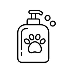 pet shampoo icon, pet shampoo line art - simple line art of pet shampoo, perfect for pet shampoo logos and icons
