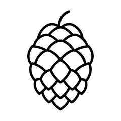 pine cone icon, pine cone line art - simple line art of pine cone, perfect for pine cone logos and icons