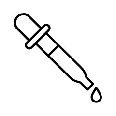 pipette icon, pipette line art - simple line art of pipette, perfect for pipette logos and icons