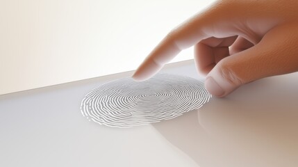 Touchscreen technology demonstrating fingerprint recognition as a method of security in modern devices