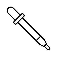 pipette icon, pipette line art - simple line art of pipette, perfect for pipette logos and icons