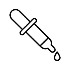 pipette icon, pipette line art - simple line art of pipette, perfect for pipette logos and icons