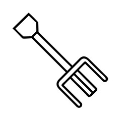 pitchfork icon, pitchfork line art - simple line art of pitchfork, perfect for pitchfork logos and icons