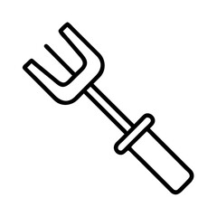 pitchfork icon, pitchfork line art - simple line art of pitchfork, perfect for pitchfork logos and icons